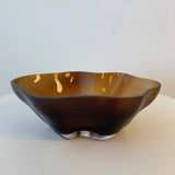 Decorative Bowl - Amber Glass