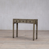 Console - c1920 Olive Green Lacquer 3 Drawers