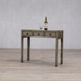 Console - c1920 Olive Green Lacquer 3 Drawers