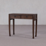 Console - c1920 Dark Stain 2 Drawers