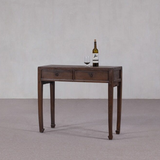 Console - c1920 Dark Stain 2 Drawers