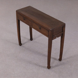 Console - c1920 Dark Stain 2 Drawers