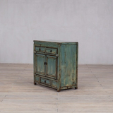 Cabinet - c1920 Aqua Lacquer 2 doors 3 Drawers