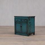 Cabinet - c1920 Turquoise Lacquer 2 doors 2 Drawers