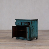 Cabinet - c1920 Turquoise Lacquer 2 doors 2 Drawers