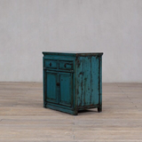 Cabinet - c1920 Turquoise Lacquer 2 doors 2 Drawers