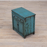 Cabinet - c1920 Turquoise Lacquer 2 doors 2 Drawers