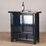 Cabinet - c1900 Deep Ocean Blue Lacquer 2 doors