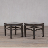 Side Table - c 1900 Olive Green Lacquer