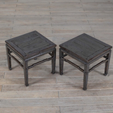 Side Table - c 1900 Olive Green Lacquer