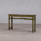 Console - c1900 with Rail Olive Green Lacquer