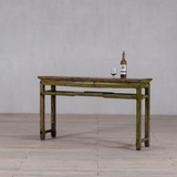 Console - c1900 with Rail Olive Green Lacquer