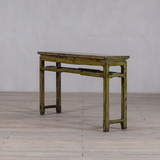 Console - c1900 with Rail Olive Green Lacquer