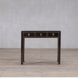 Console - c1920 Black Lacquer 3 Drawers  98cm