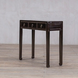 Console - c1920 Black Lacquer 3 Drawers  98cm