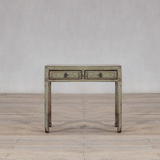 Console - c1920 Pale Green Lacquer 2 Drawers 98cm