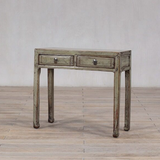 Console - c1920 Pale Green Lacquer 2 Drawers 98cm