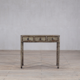 Console - c1920 Pale Green Lacquer 3 Drawers 101cm