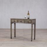 Console - c1920 Pale Green Lacquer 3 Drawers 101cm