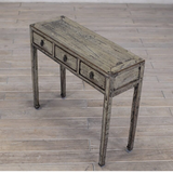 Console - c1920 Pale Green Lacquer 3 Drawers 101cm