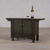 Cabinet - c1920 Deep Olive Green Lacquer 2 Doors