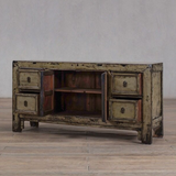 Cabinet - c1920 Green Lacquer - 2 Doors 4 Drawers