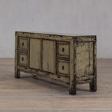 Cabinet - c1920 Green Lacquer - 2 Doors 4 Drawers