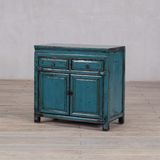 Cabinet - c1920 Turquoise Lacquer - 2 Doors 2 Drawers