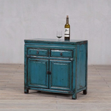 Cabinet - c1920 Turquoise Lacquer - 2 Doors 2 Drawers
