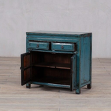 Cabinet - c1920 Turquoise Lacquer - 2 Doors 2 Drawers