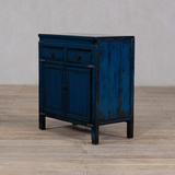 Cabinet - c1920 Blue Lacquer - 2 Doors 2 Drawers