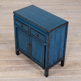 Cabinet - c1920 Blue Lacquer - 2 Doors 2 Drawers
