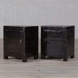 Bedside Cabinet Black Lacquer