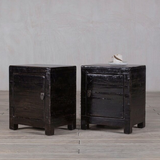 Bedside Cabinet Black Lacquer