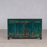 Cabinet - c1920 Jade Green Lacquer 3 Drawers 4 Doors