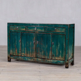 Cabinet - c1920 Jade Green Lacquer 3 Drawers 4 Doors