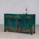 Cabinet - c1920 Jade Green Lacquer 3 Drawers 4 Doors