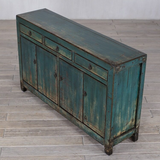 Cabinet - c1920 Jade Green Lacquer 3 Drawers 4 Doors