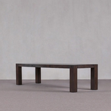 Dining Table - Dark Oak with Solid Legs 300cm