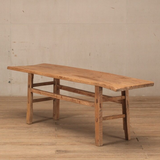 Coffee Table - c1920 Elm with Rail detail