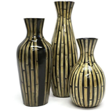 Vase - Black and natural bamboo