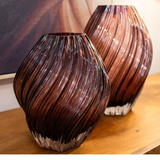 Vase - Swirl Claret Glass Vase