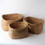 Jute baskets - set of 3