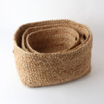 Jute baskets - set of 3