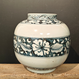 Ceramic Pot with Botanical Pattern