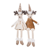 Christmas - Velvet Sitting Reindeer