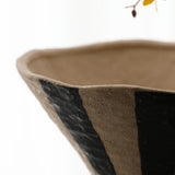 Vase - Natural with black stripe