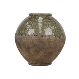 Urn - green glazed