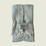 Turkish Cotton Organic Hand Dyed Towel - Plain Fringe