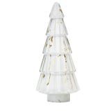 Christmas Tree - White with Gold Splatter